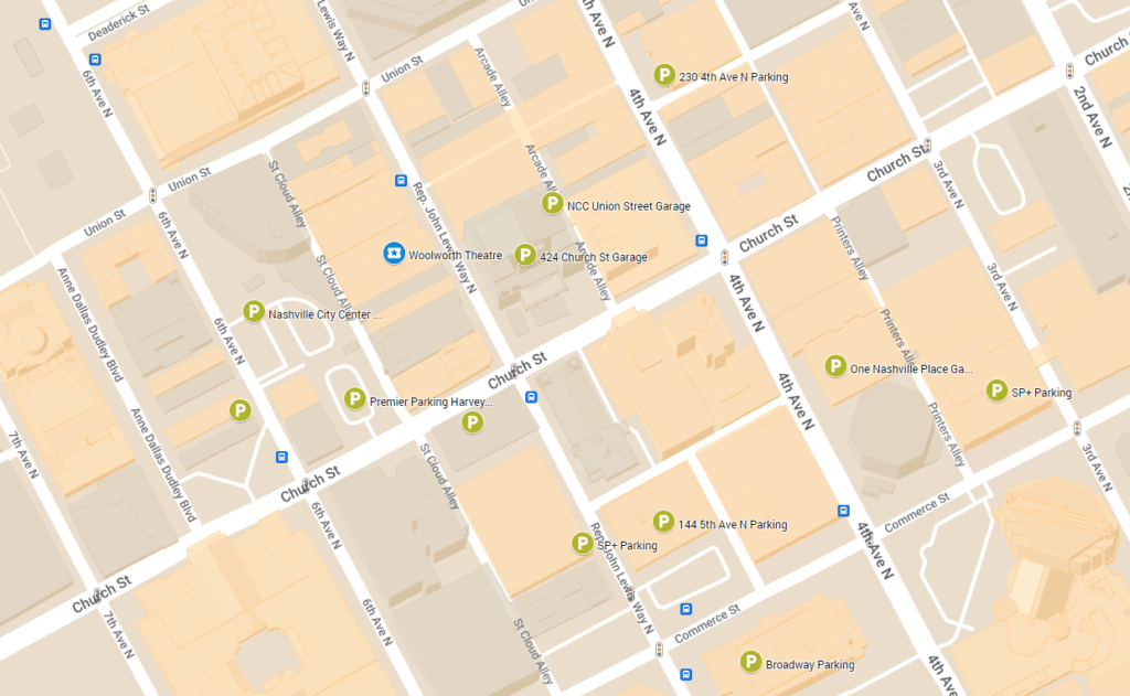 Woolworth Theatre Parking Map